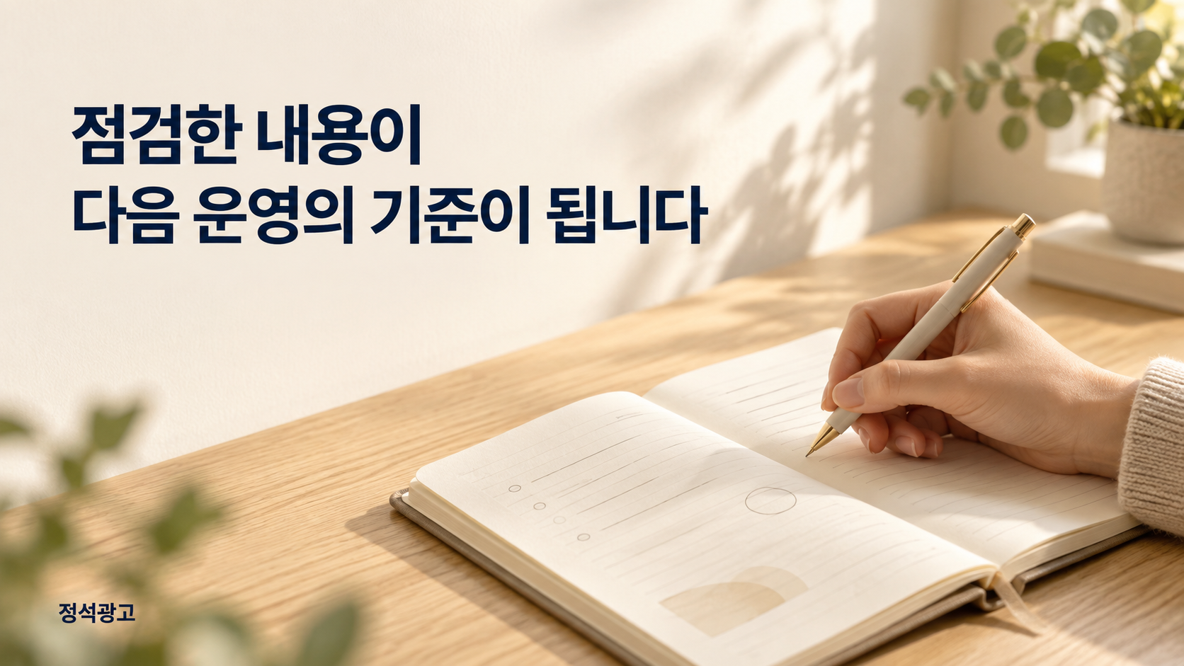 점검한 내용이 다음 운영의 기준이 됩니다