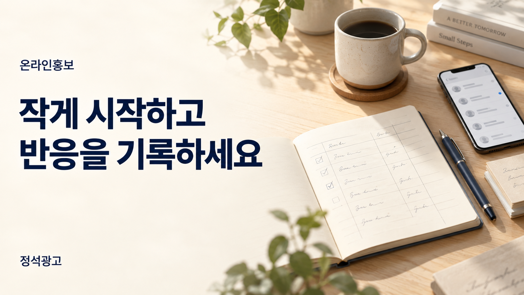 작게 시작하고 반응을 기록하세요