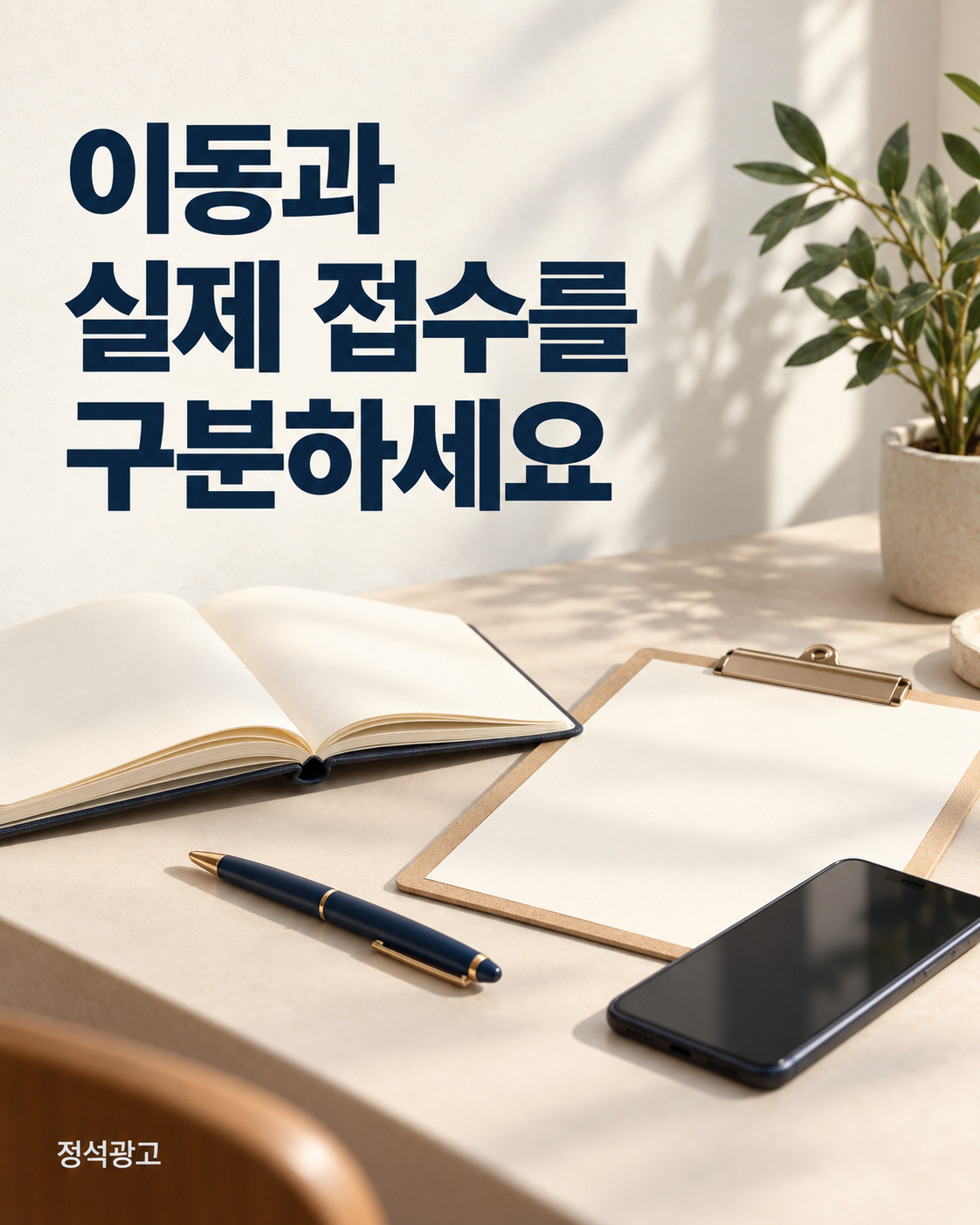 이동과 실제 접수를 구분하세요