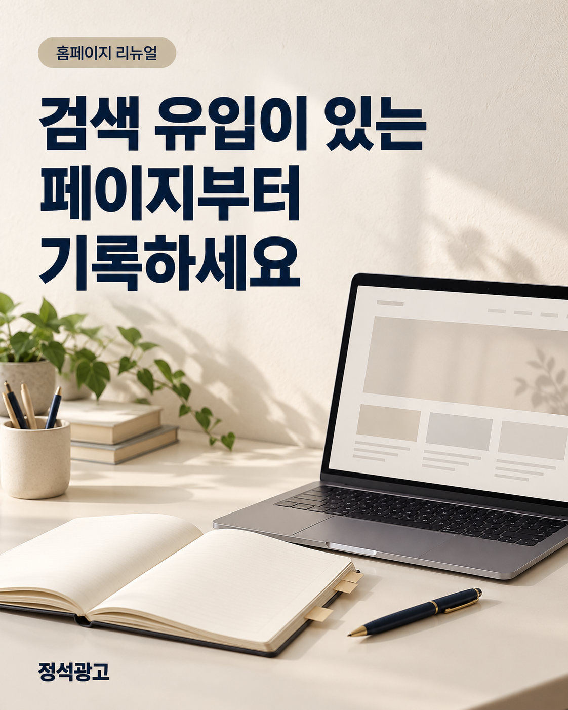 검색 유입이 있는 페이지부터 기록하세요