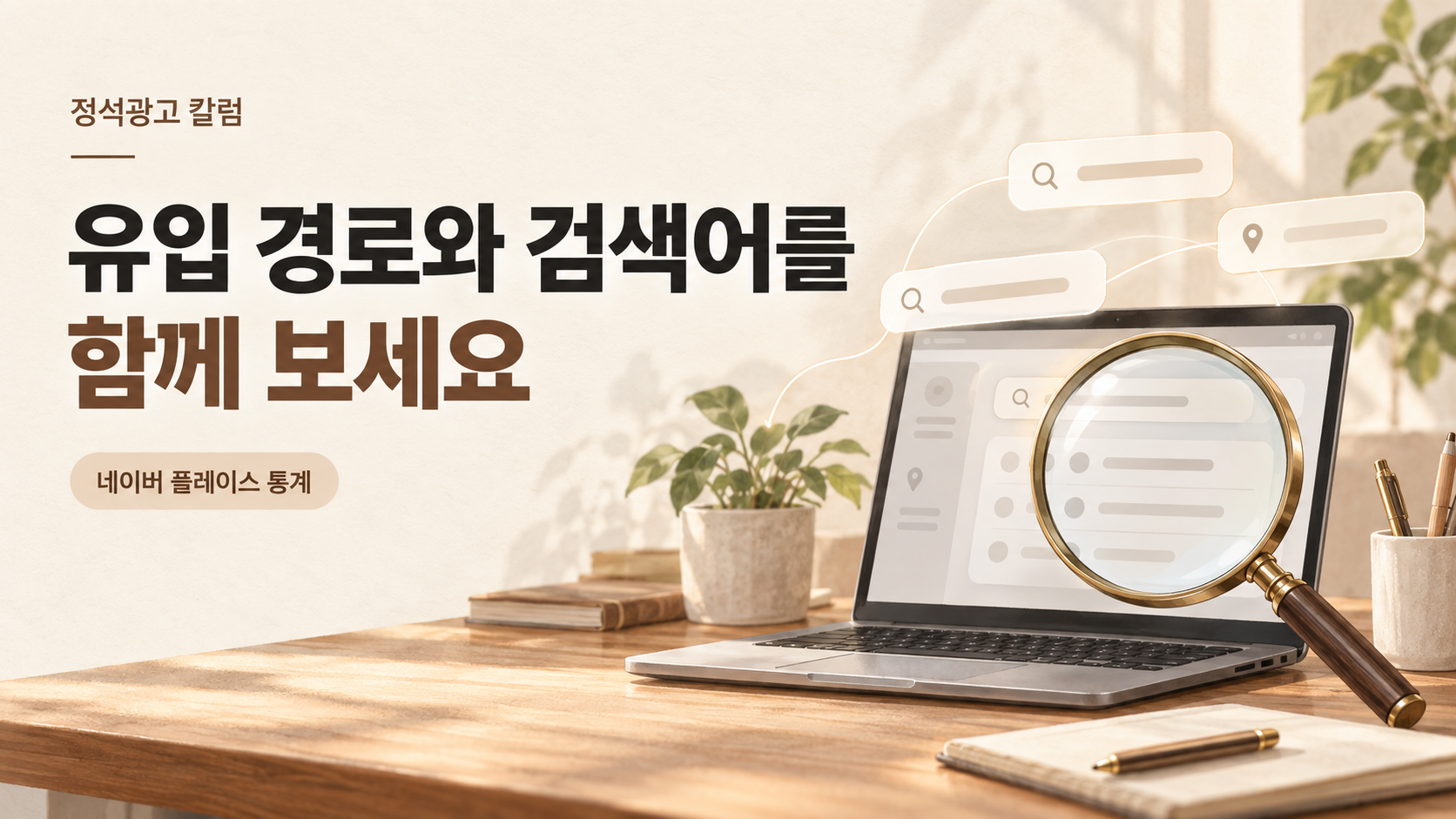 유입 경로와 검색어를 함께 보세요