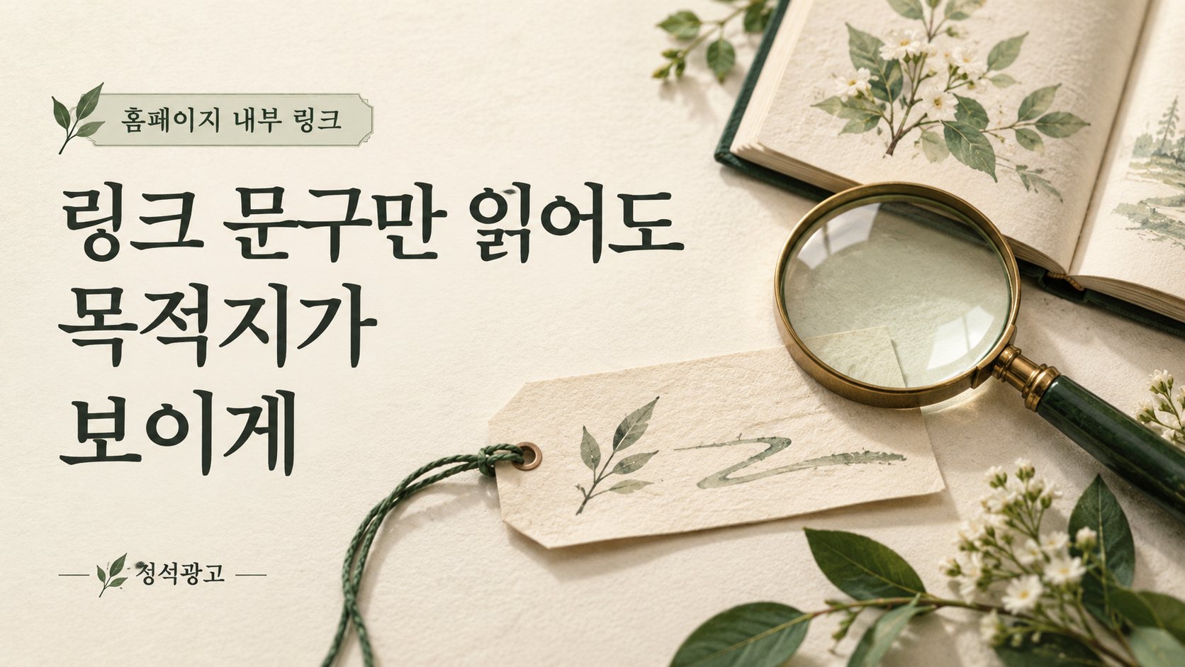 링크 문구만 읽어도 목적지가 보이게