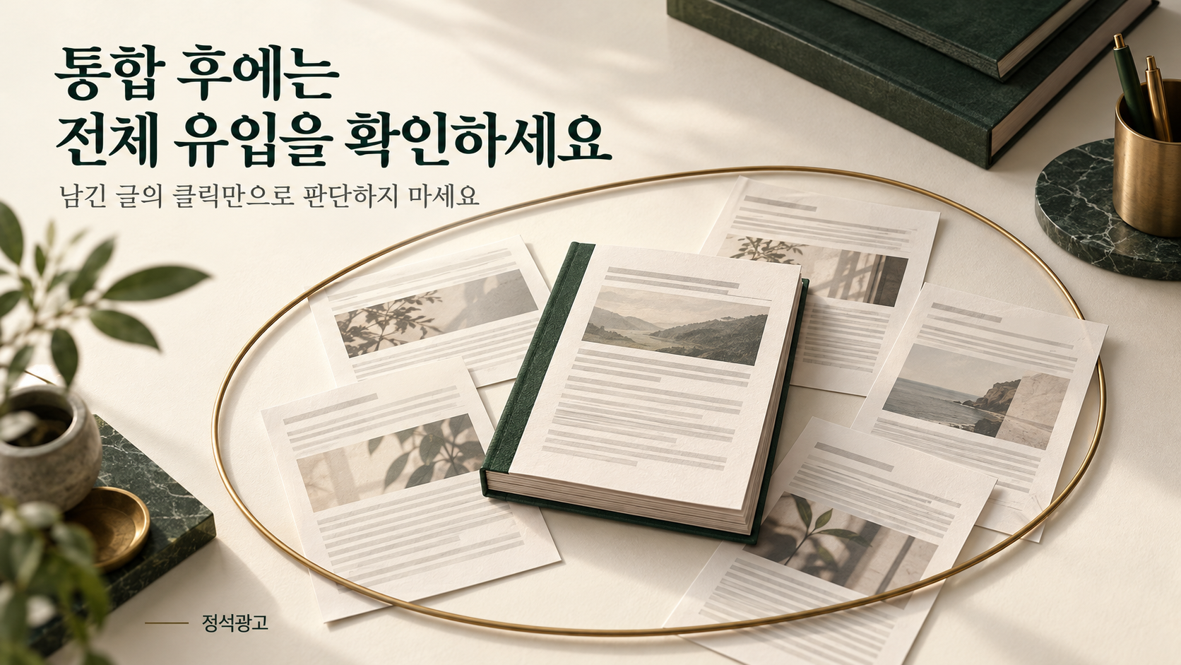 통합한 글과 기존 글 전체를 함께 살피는 콘텐츠 점검 개념