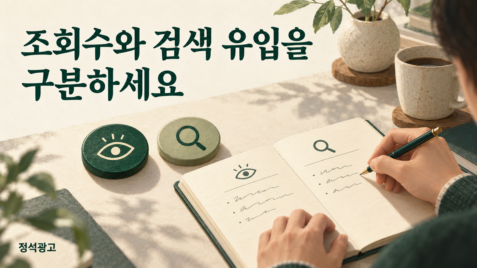 조회수와 검색 유입을 별도로 기록하는 노트