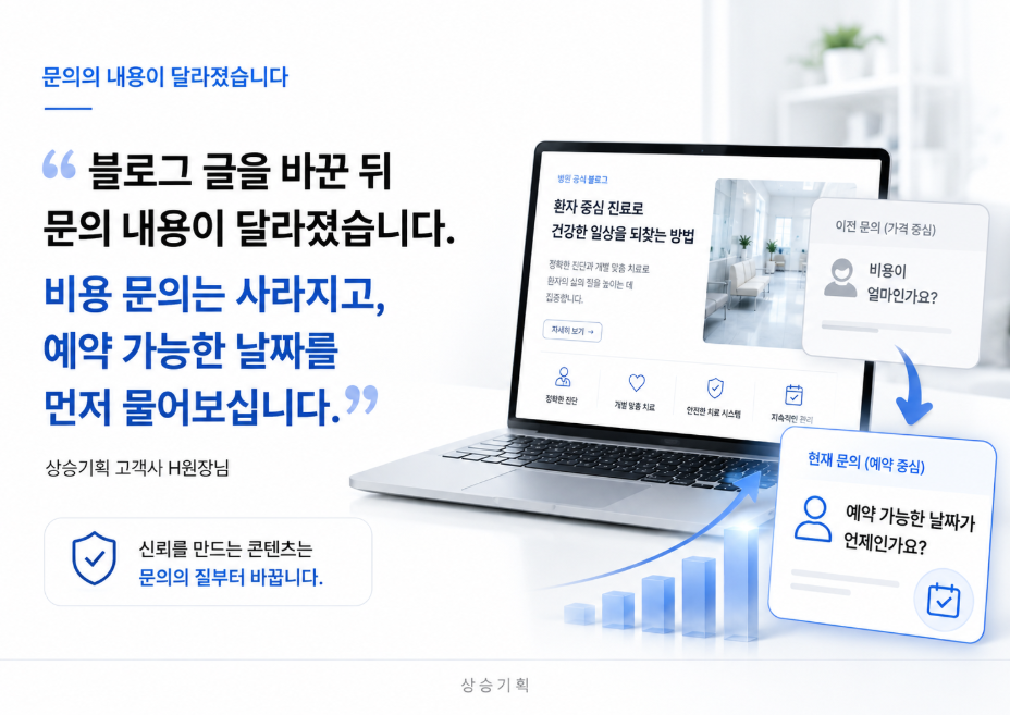 병원블로그제작, 환자가 믿는 글은 따로 있습니다